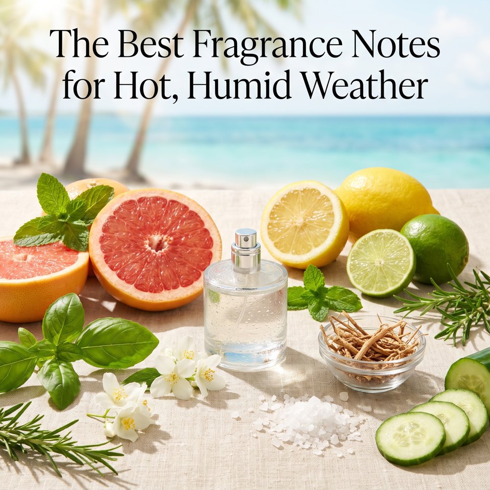 Best perfumes for hot humid weather: fresh citrus and green fragrance for tropical climates