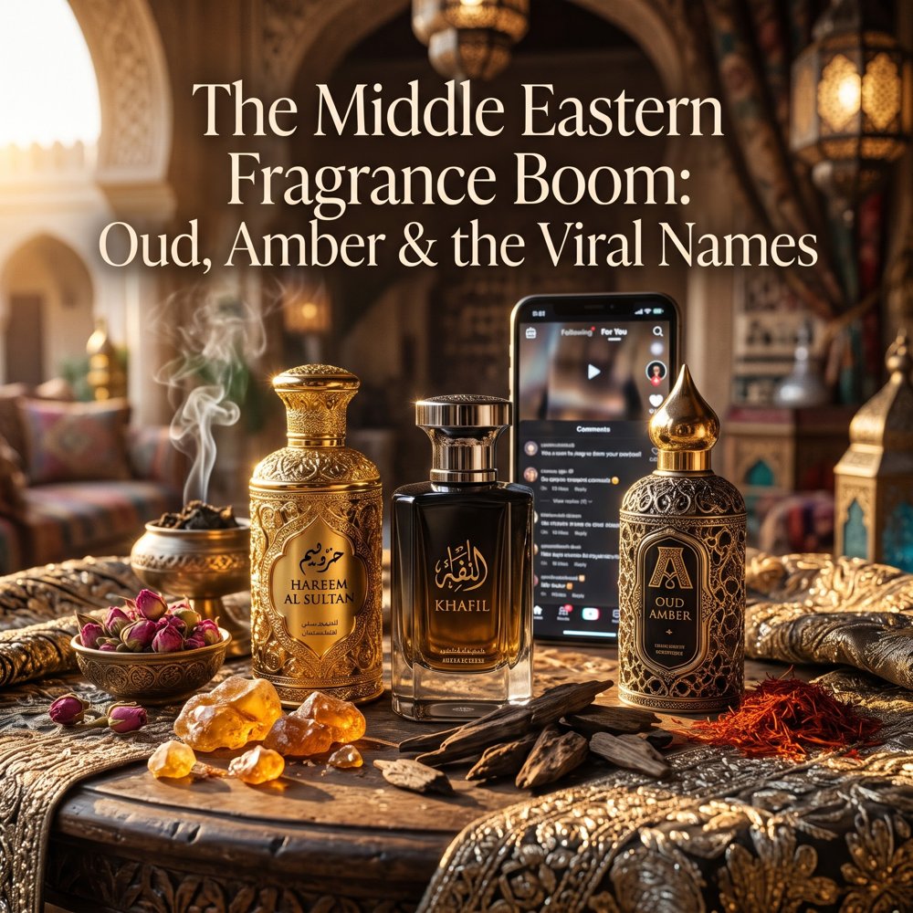 Middle Eastern perfumery: Arabian oud, attar, rose and amber fragrance