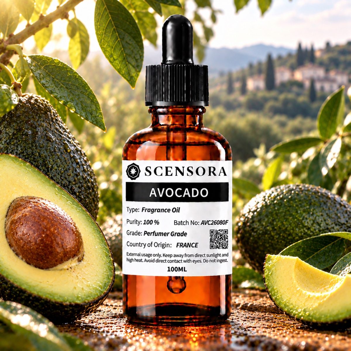 Scensora Avocado fragrance oil, perfumer-grade, 100ml to 5kg