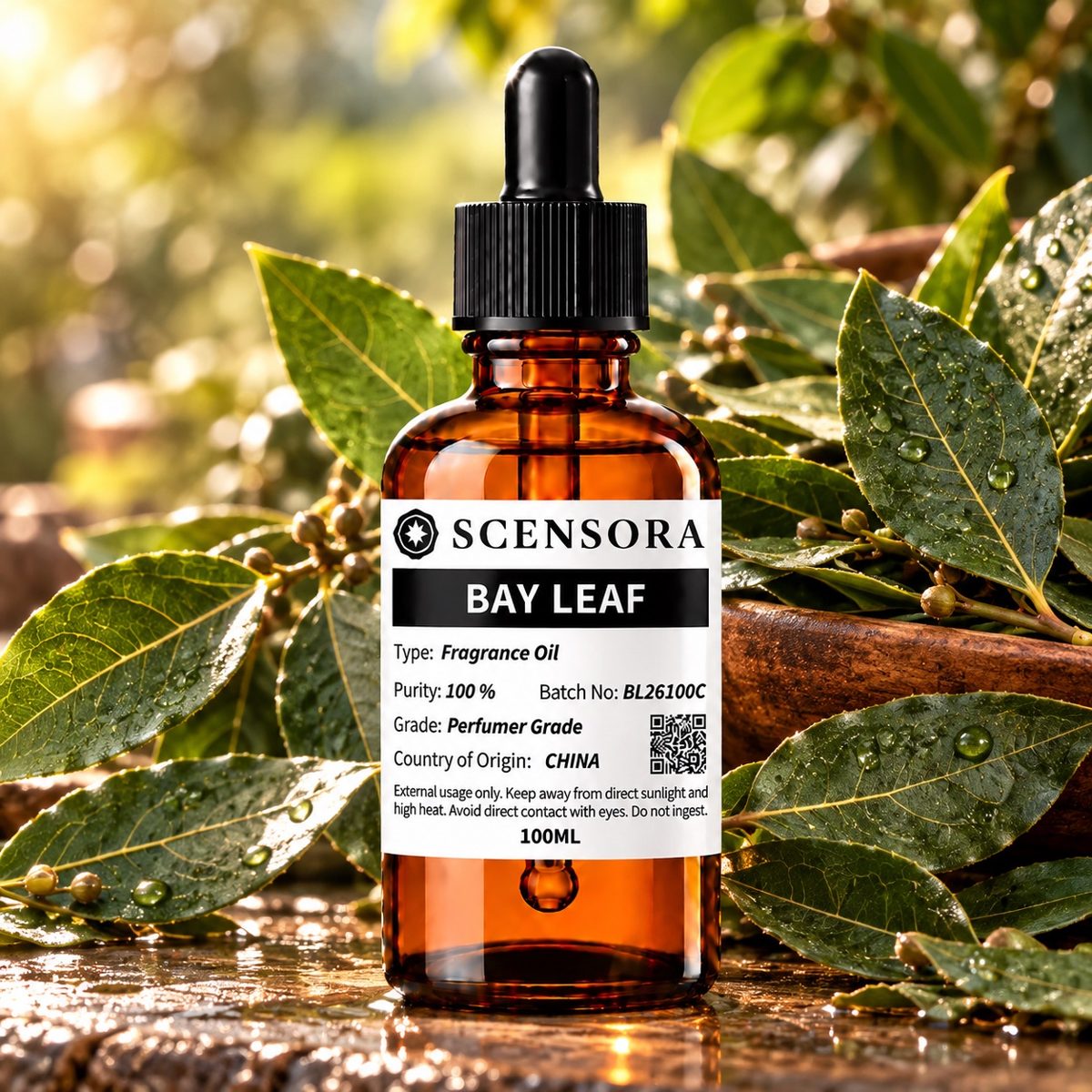 Scensora Bay Leaf fragrance oil, perfumer-grade, 100ml to 5kg
