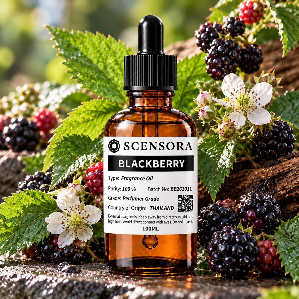 Scensora Blackberry fragrance oil, perfumer-grade, 100ml to 5kg