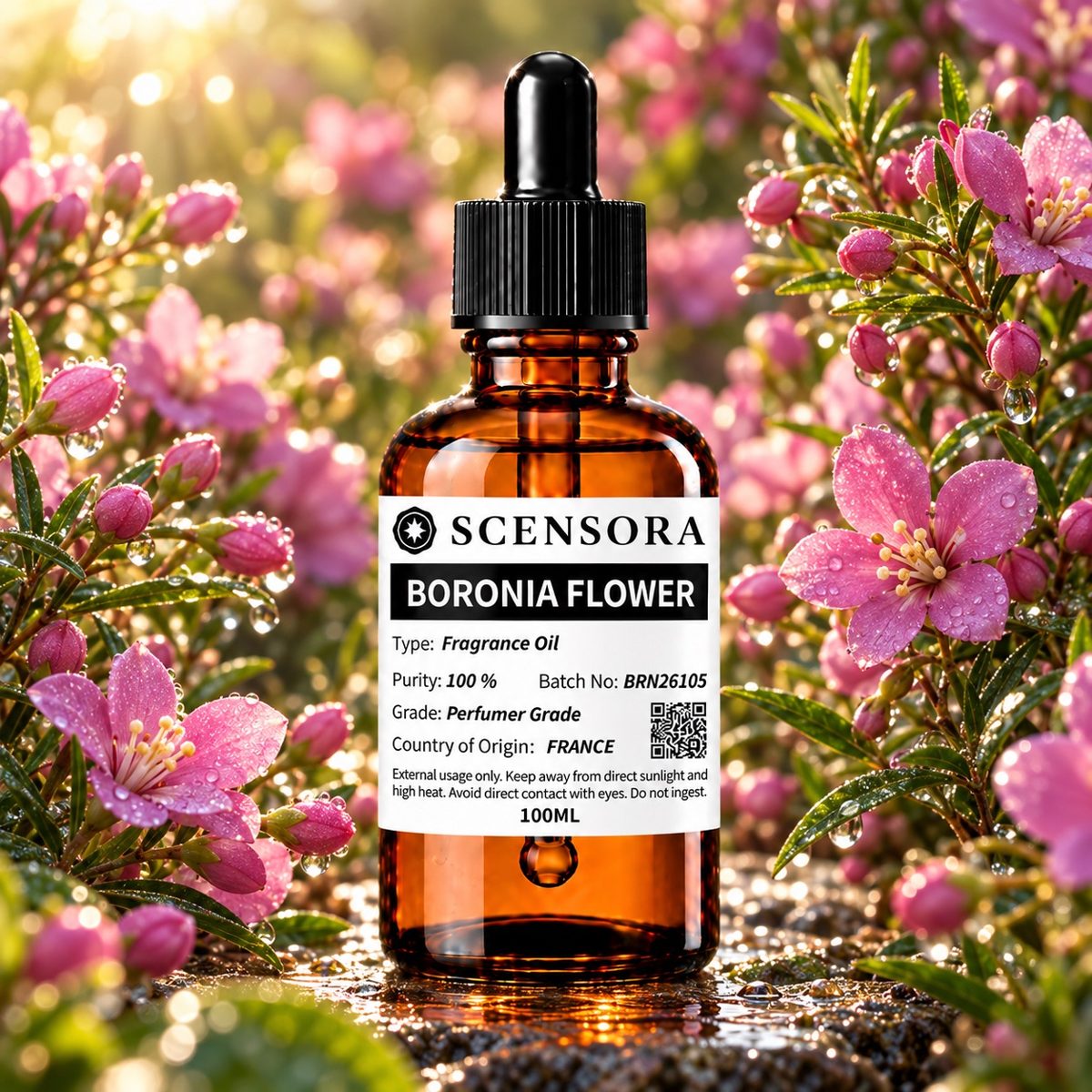 Scensora Boronia Flower fragrance oil, perfumer-grade, 100ml to 5kg