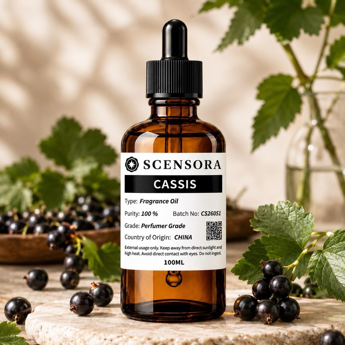 Scensora Cassis fragrance oil, perfumer-grade, 100ml to 5kg
