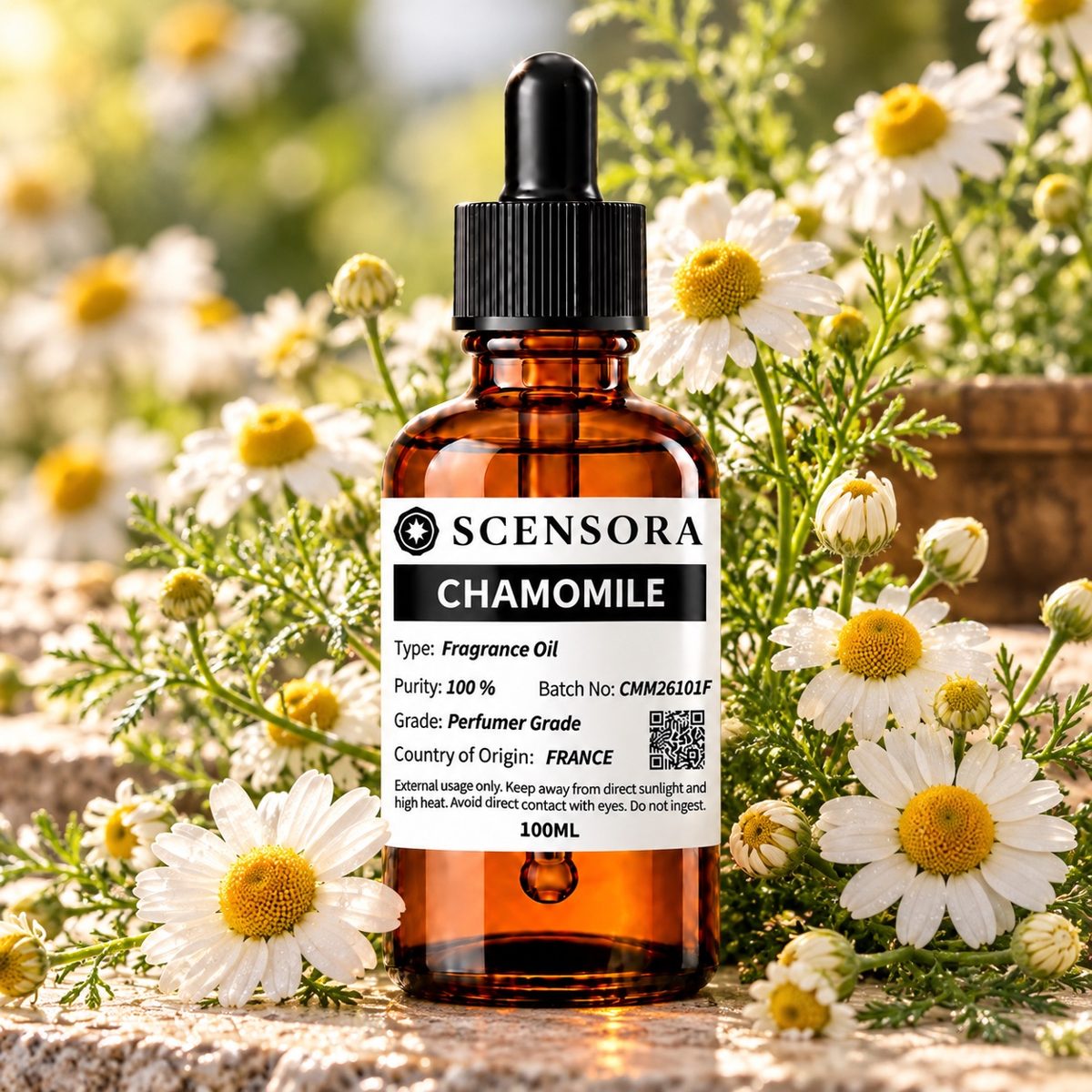 Scensora Chamomile fragrance oil, perfumer-grade, 100ml to 5kg