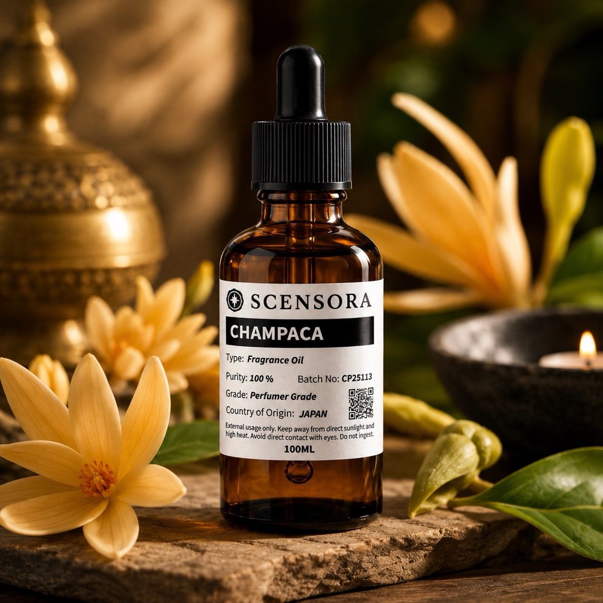 Scensora Champaca fragrance oil, perfumer-grade, 100ml to 5kg