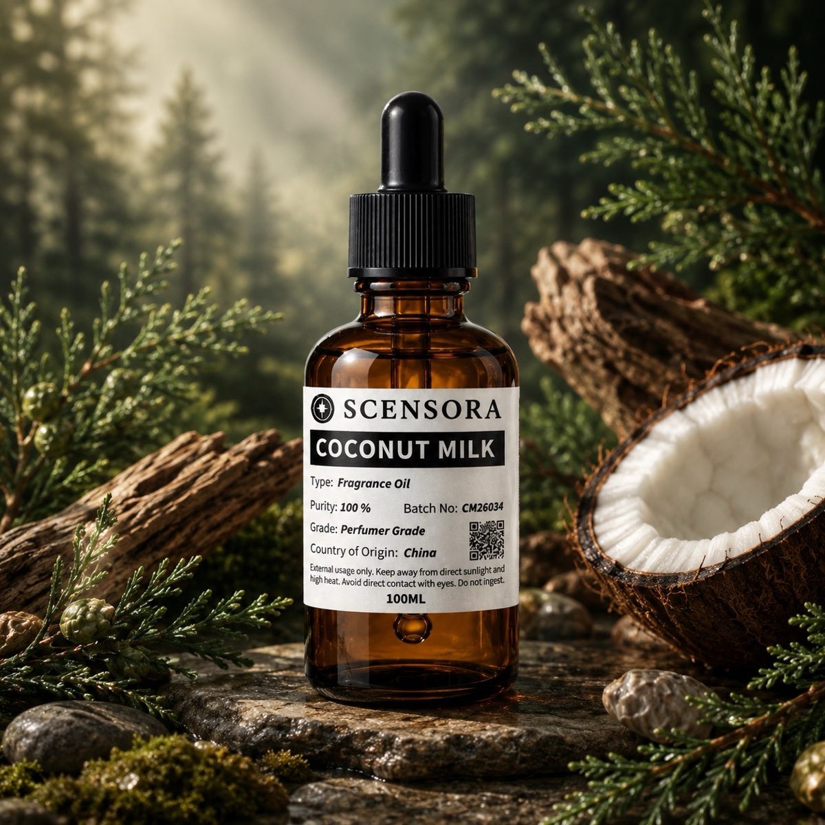 Scensora Coconut Milk fragrance oil, perfumer-grade, 100ml to 5kg