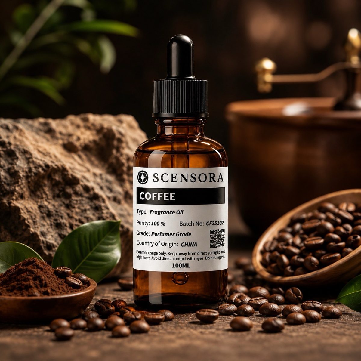 Scensora Coffee fragrance oil, perfumer-grade, 100ml to 5kg
