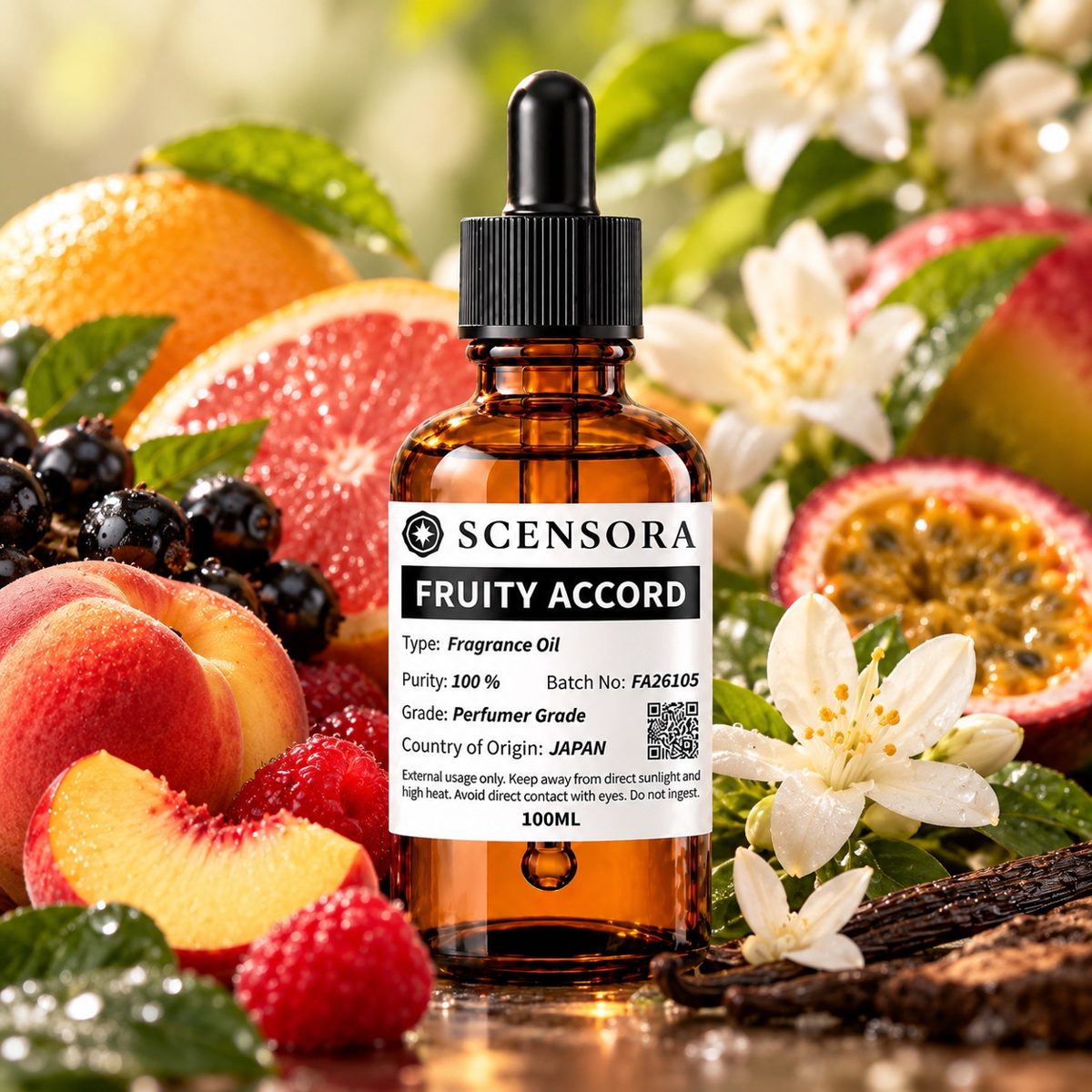 Scensora Fruity Accord fragrance oil, perfumer-grade, 100ml to 5kg