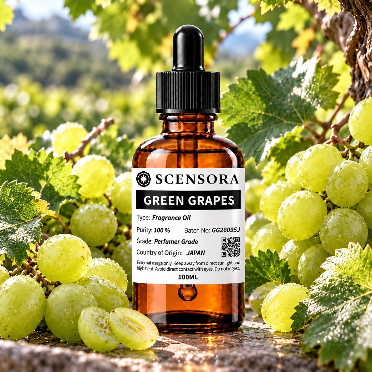 Scensora Green Grapes fragrance oil, perfumer-grade, 100ml to 5kg