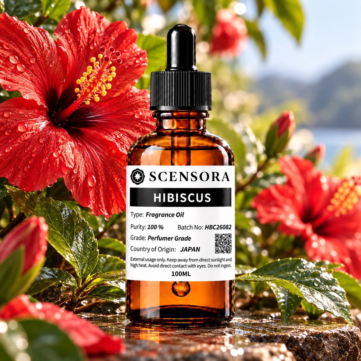 Scensora Hibiscus fragrance oil, perfumer-grade, 100ml to 5kg