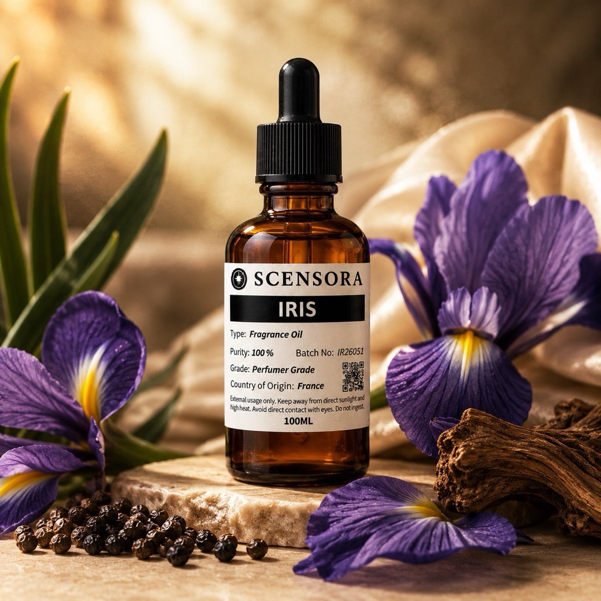 Scensora Iris fragrance oil, perfumer-grade, 100ml to 5kg