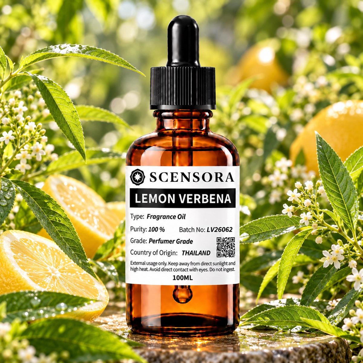Scensora Lemon Verbena fragrance oil, perfumer-grade, 100ml to 5kg