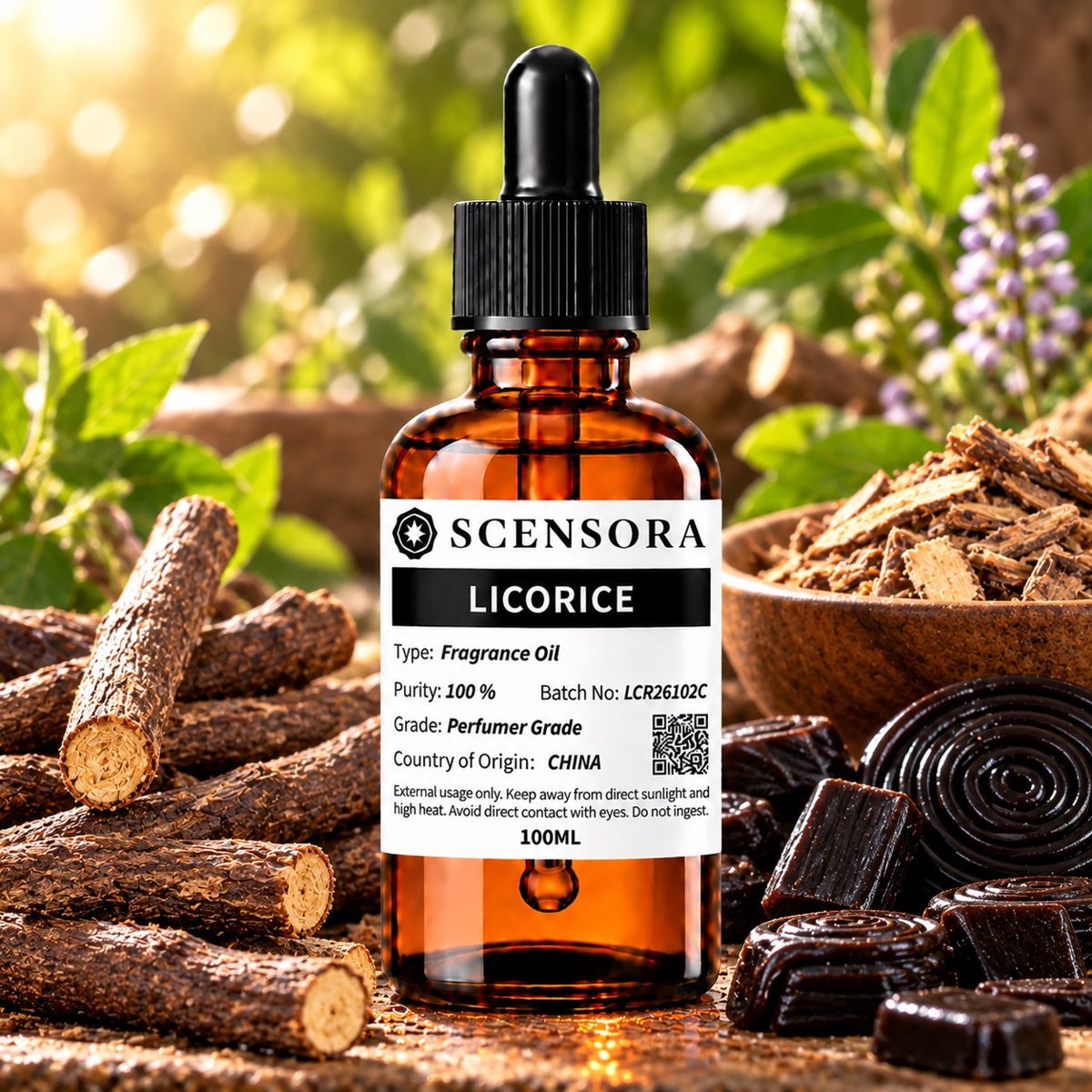 Scensora Licorice fragrance oil, perfumer-grade, 100ml to 5kg