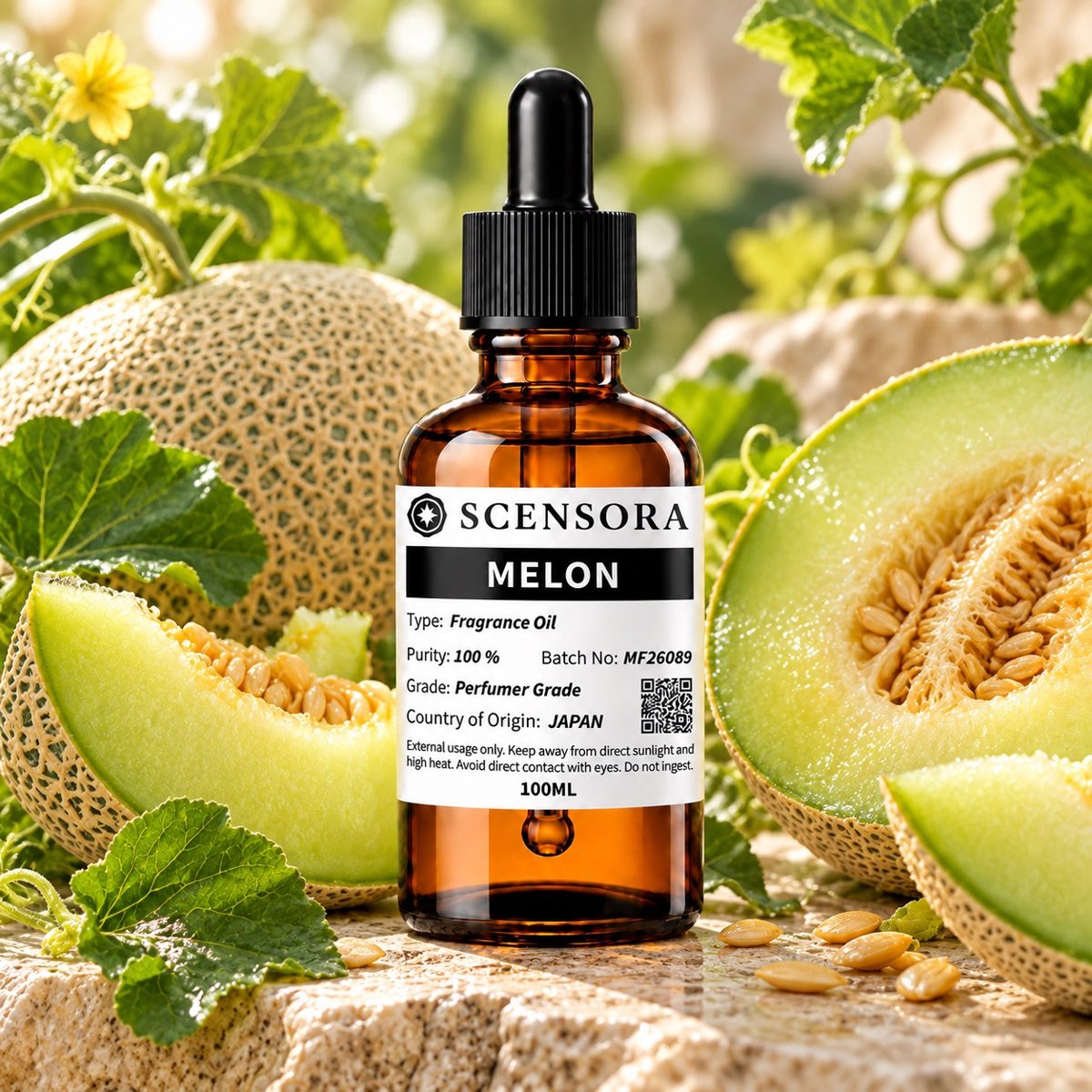 Scensora Melon fragrance oil, perfumer-grade, 100ml to 5kg