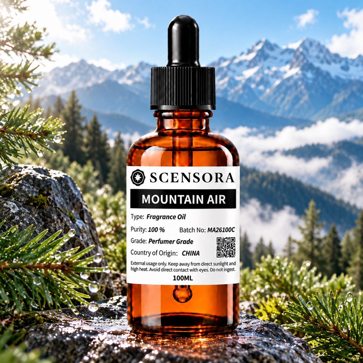 Scensora Mountain Air fragrance oil, perfumer-grade, 100ml to 5kg