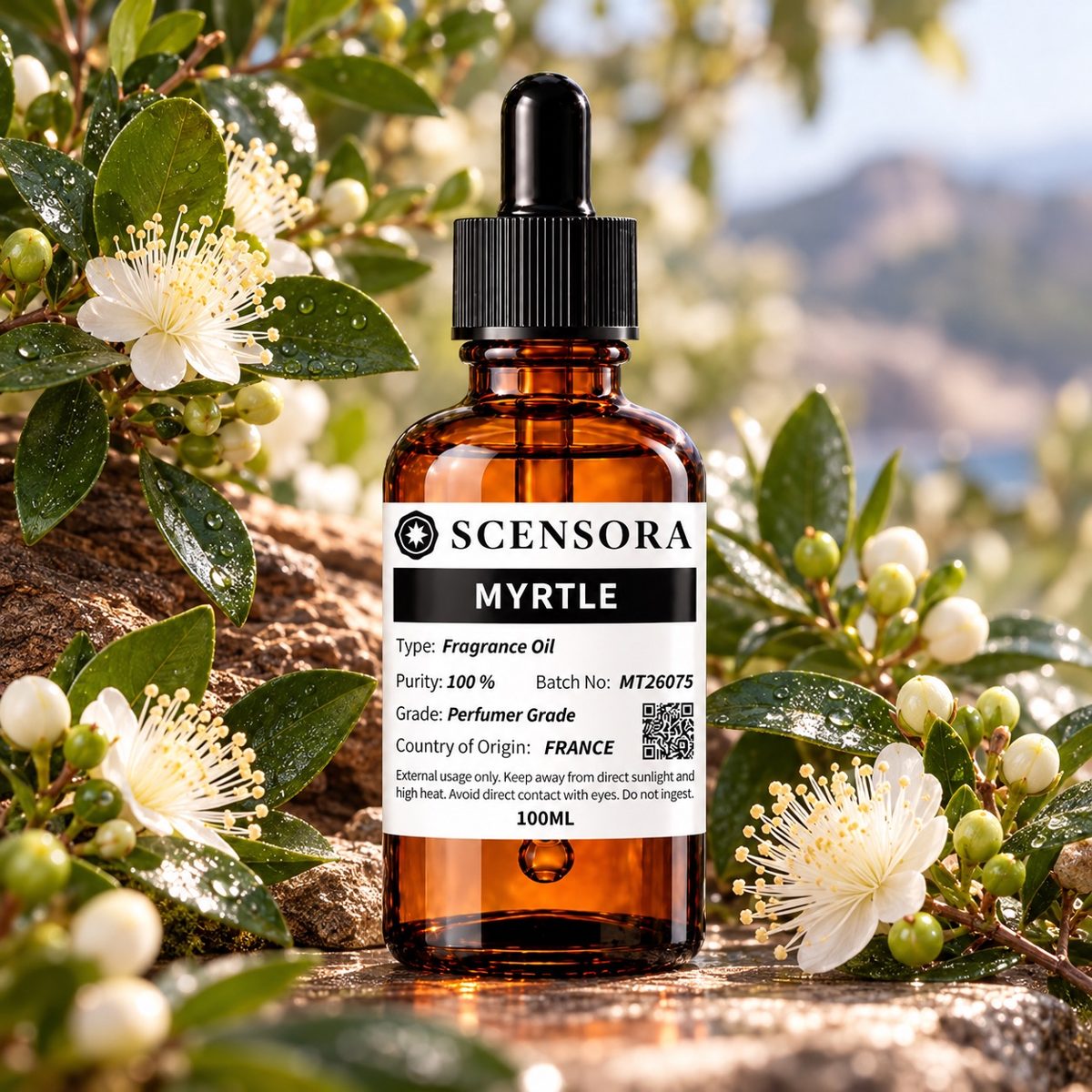 Scensora Myrtle fragrance oil, perfumer-grade, 100ml to 5kg