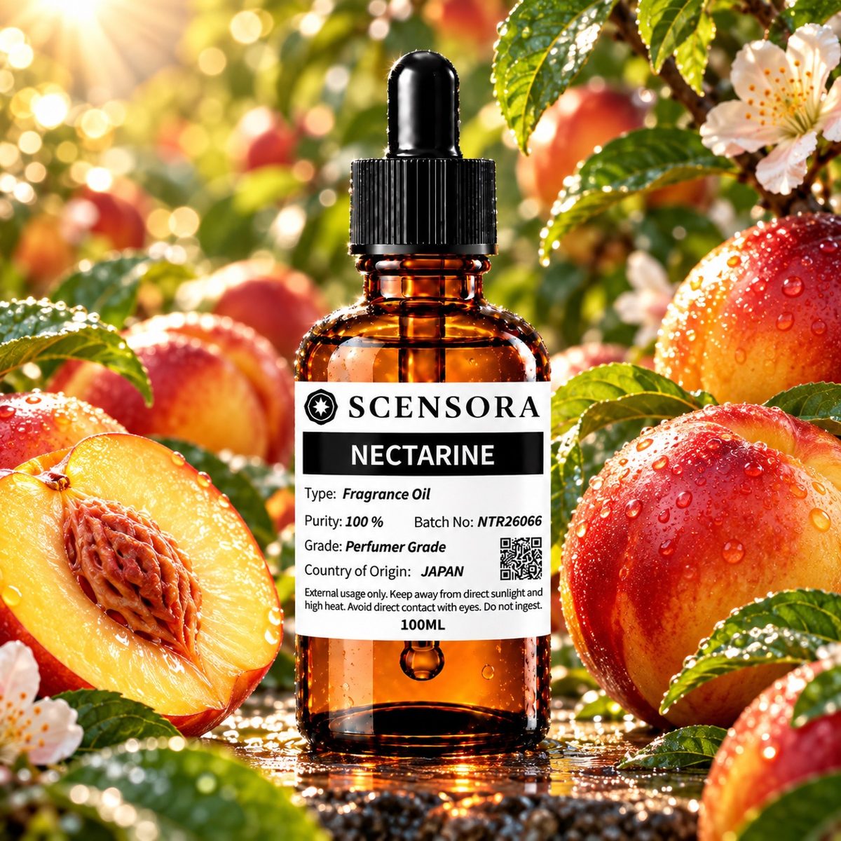 Scensora Nectarine fragrance oil, perfumer-grade, 100ml to 5kg