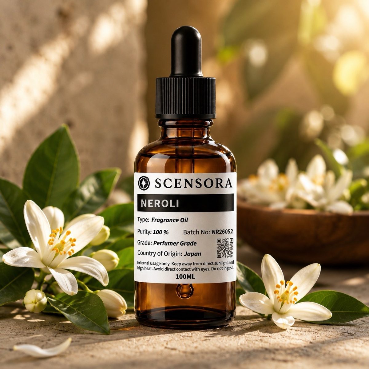 Scensora Neroli fragrance oil, perfumer-grade, 100ml to 5kg