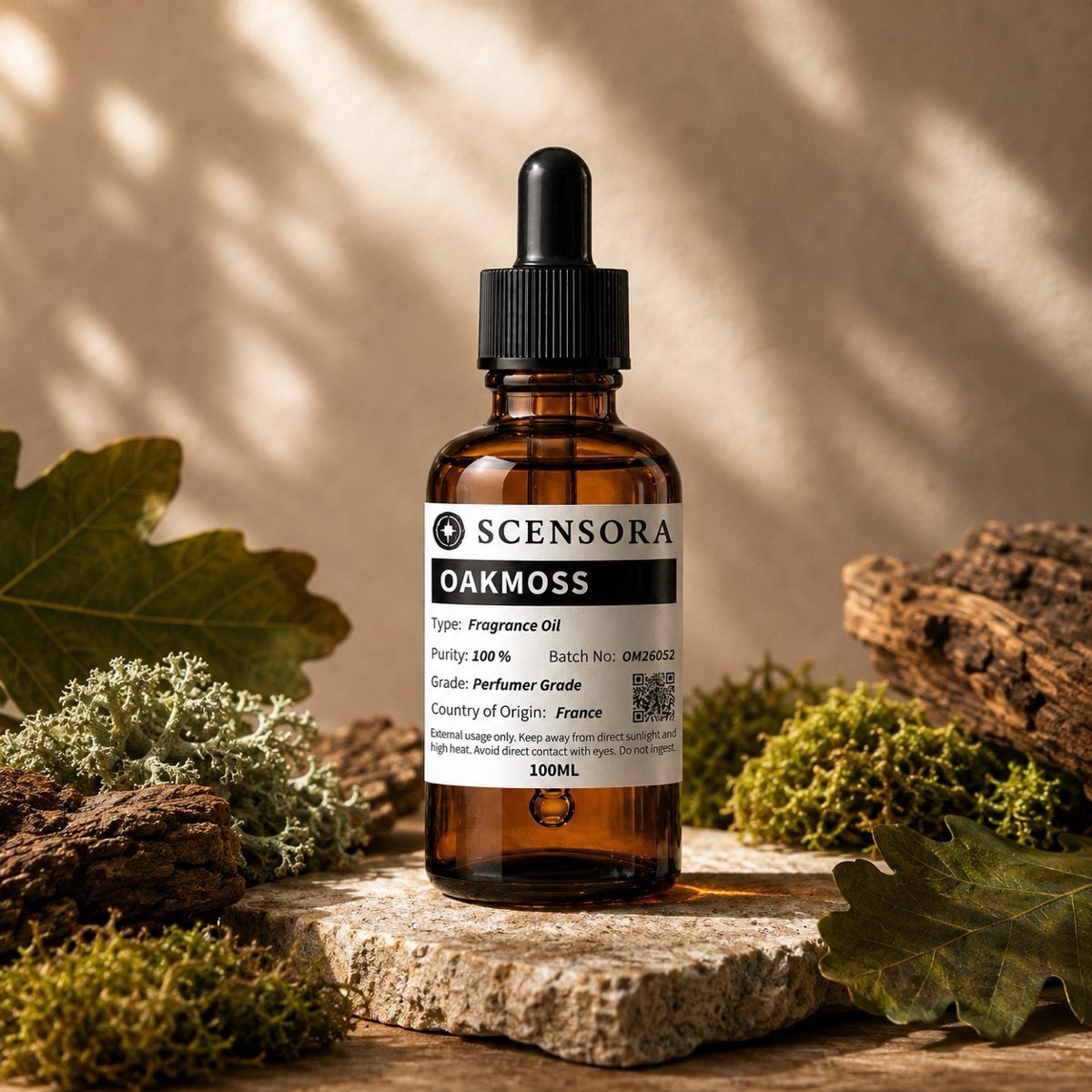 Scensora Oakmoss fragrance oil, perfumer-grade, 100ml to 5kg