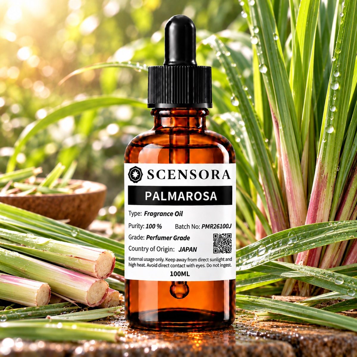 Scensora Palmarosa fragrance oil, perfumer-grade, 100ml to 5kg