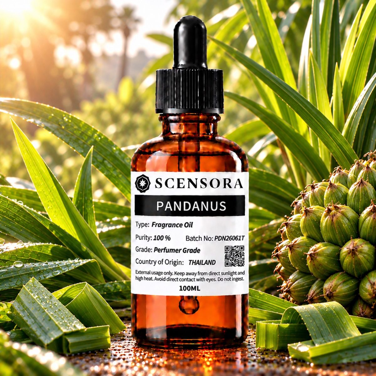 Scensora Pandanus fragrance oil, perfumer-grade, 100ml to 5kg