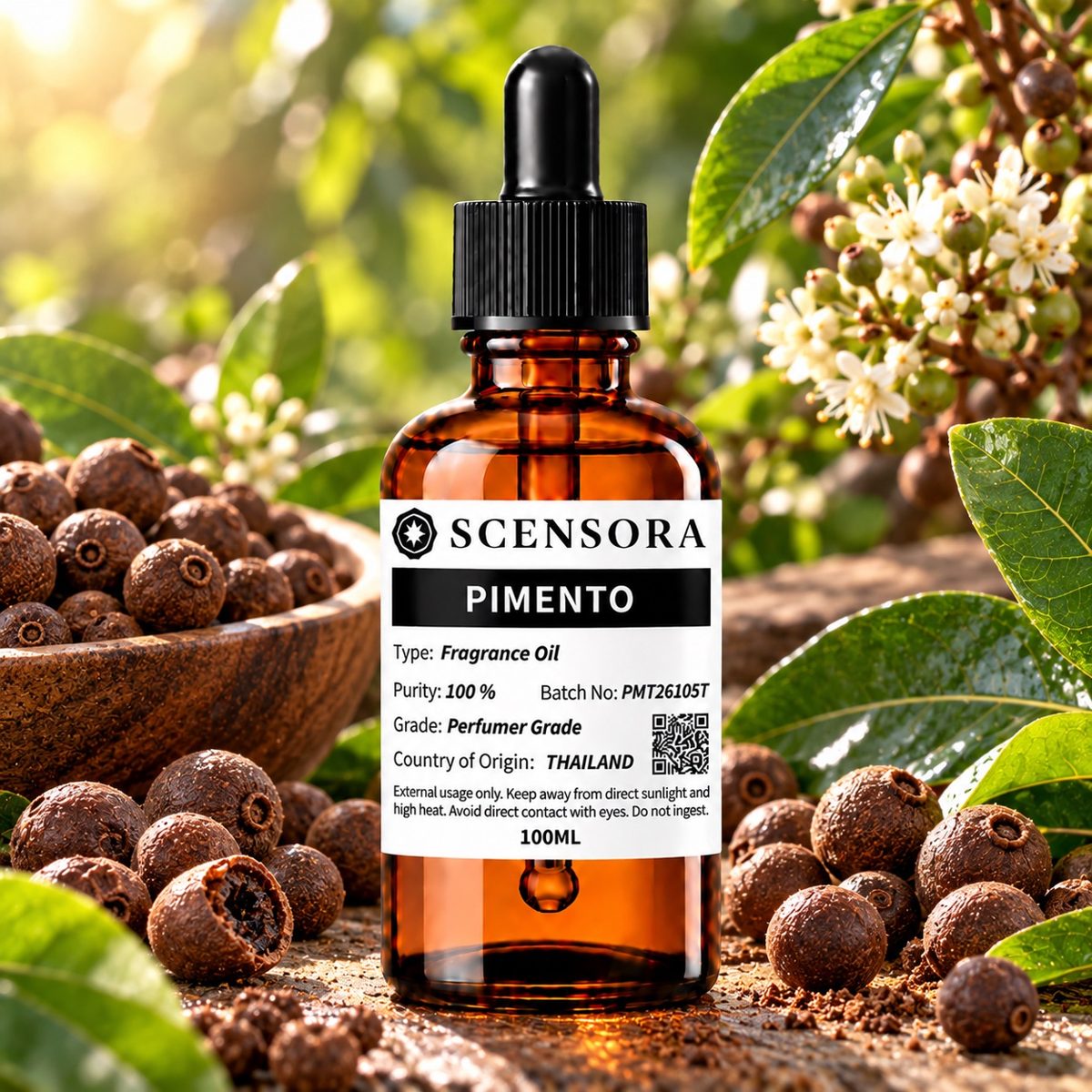 Scensora Pimento fragrance oil, perfumer-grade, 100ml to 5kg