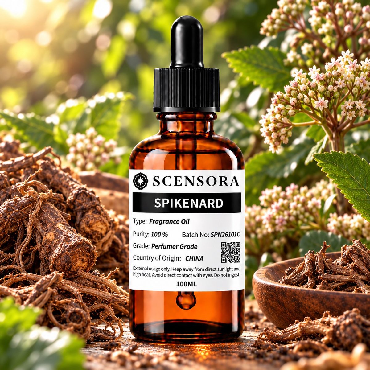 Scensora Spikenard fragrance oil, perfumer-grade, 100ml to 5kg