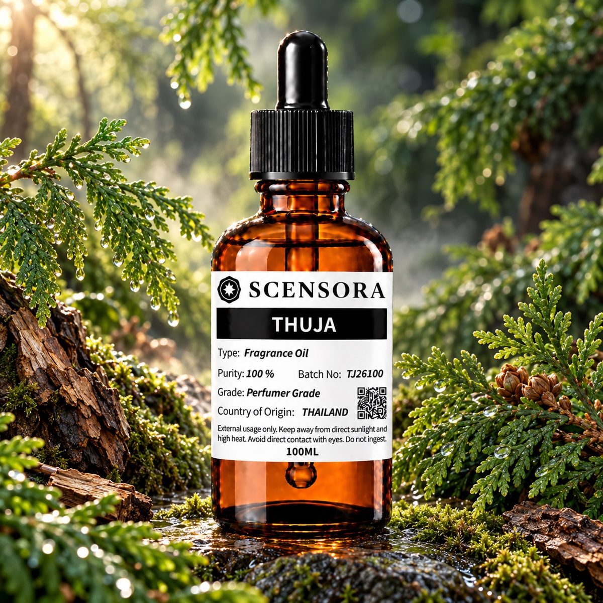 Scensora Thuja fragrance oil, perfumer-grade, 100ml to 5kg
